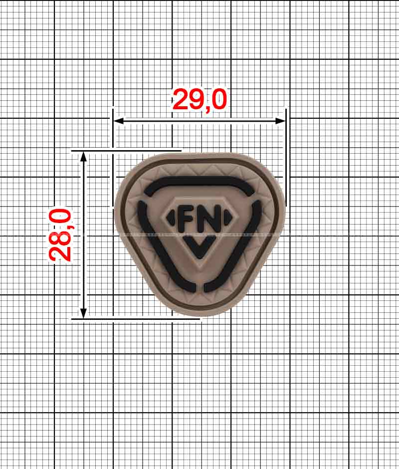 Нашивка силіконова A.FV-1708-FN