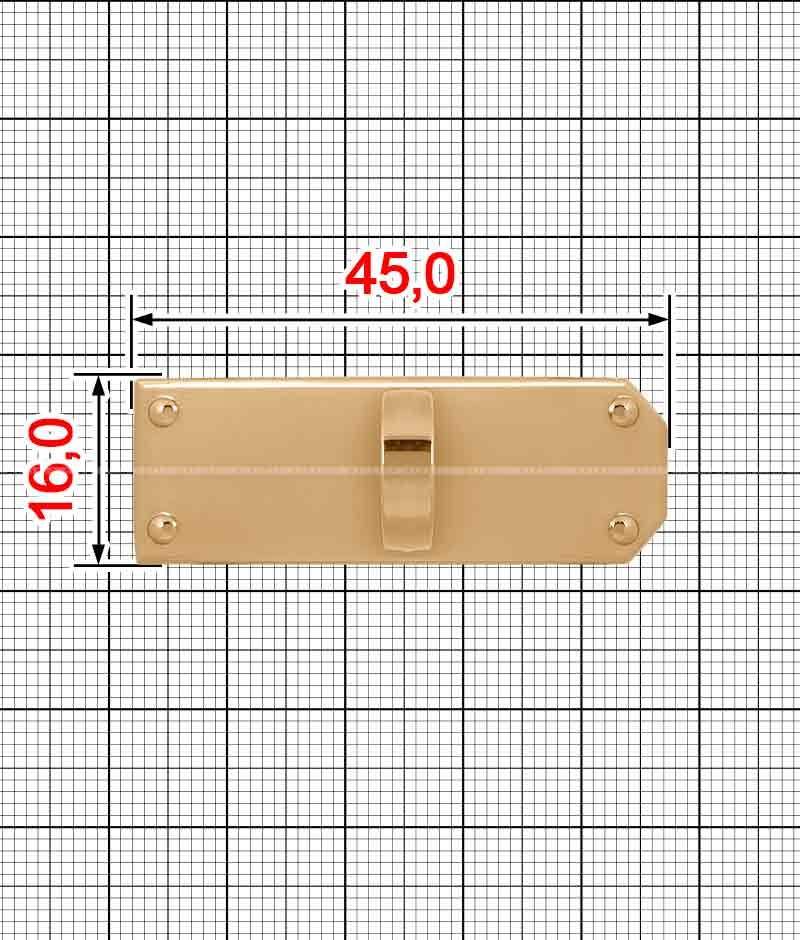 Decor locking clasp (vertical) K.FMA-4101A-2:1+B-2:2