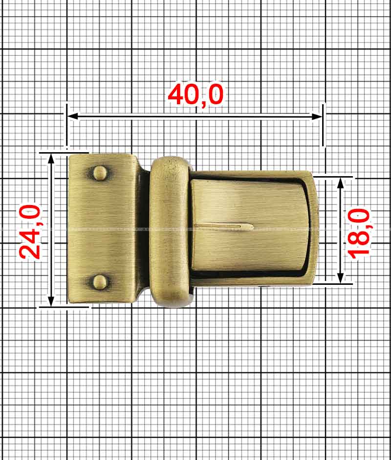 Замок портфельний U.FM-86 комплект