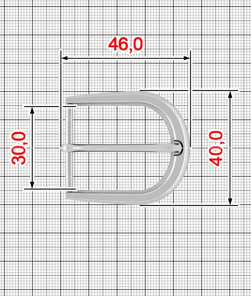 Tongue buckle K.FM-0147-30 (28607)