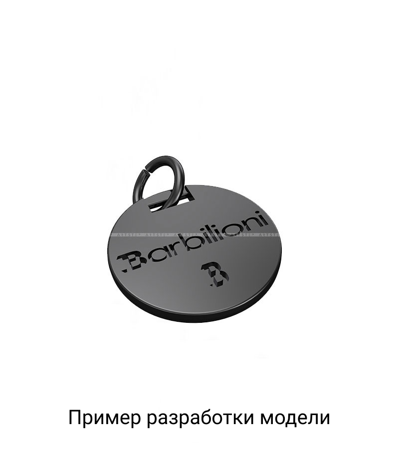Фурнитура кулон с логотипом Модель 1