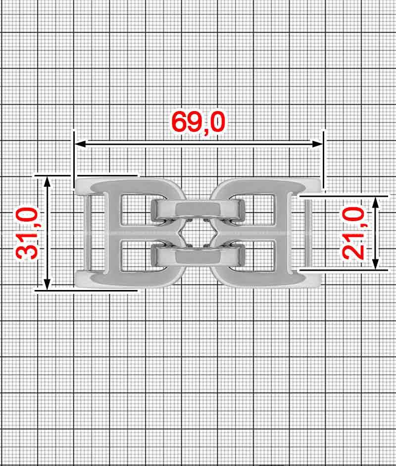 Frame buckle A K.FM-2202-20/2+A.FP-3402