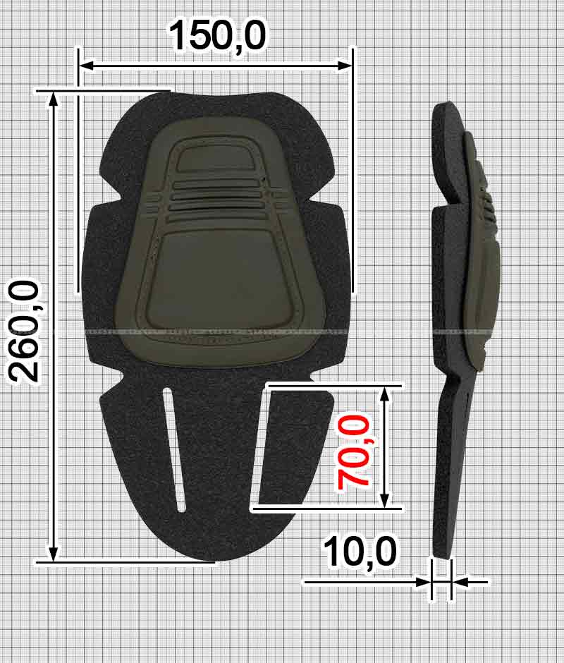 Knee pad Tactic Defense A.FP-333-AC+Damper Izolon