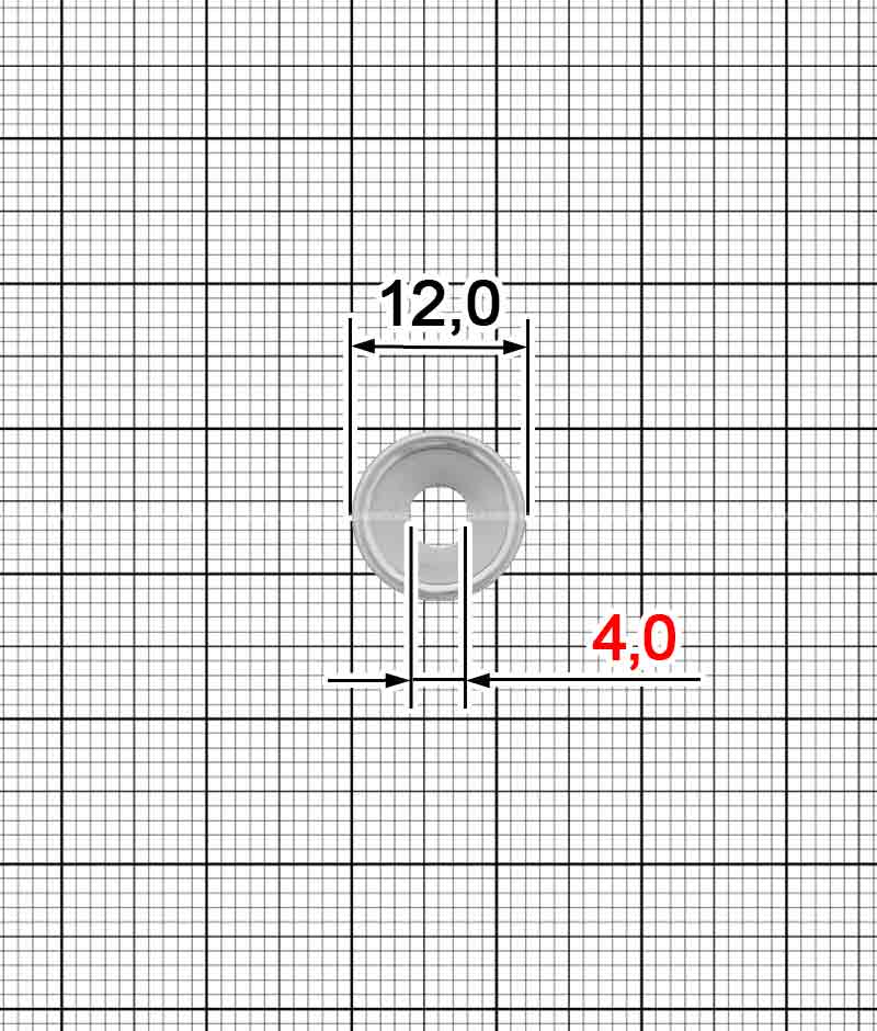 Ответное кольцо под гвоздик для пуговицы T.BZ-2161-4,2