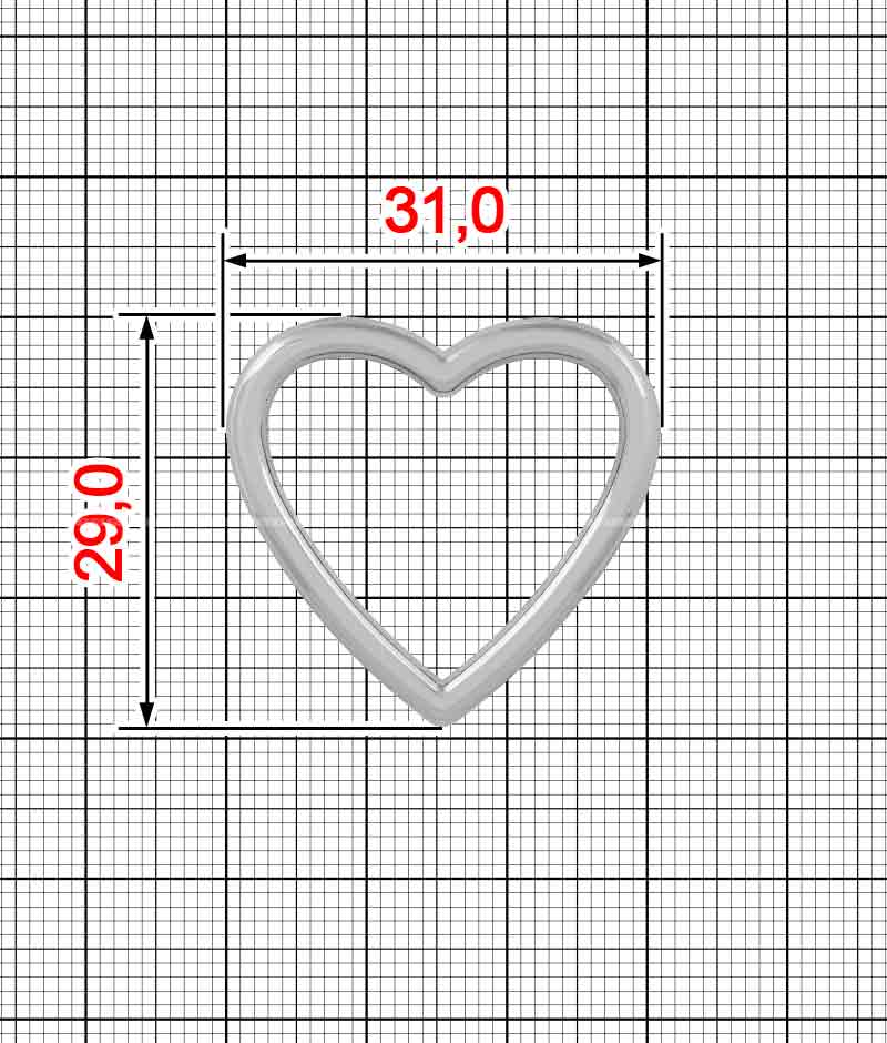 Перетяжка Сердце K.FM-2274-25