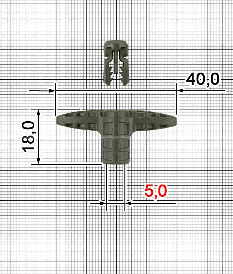 Tactical Toggle with two holes АRТ A.FP-3430A with plug A.FP-3429B