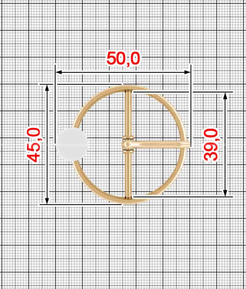 Tongue buckle K.FM-0086-40 (24127)