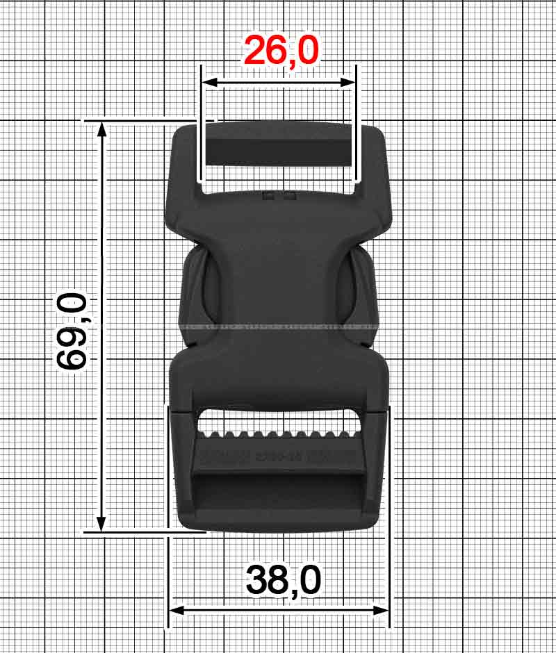 Military buckle АRТ 25 mm A.FP-2231-25