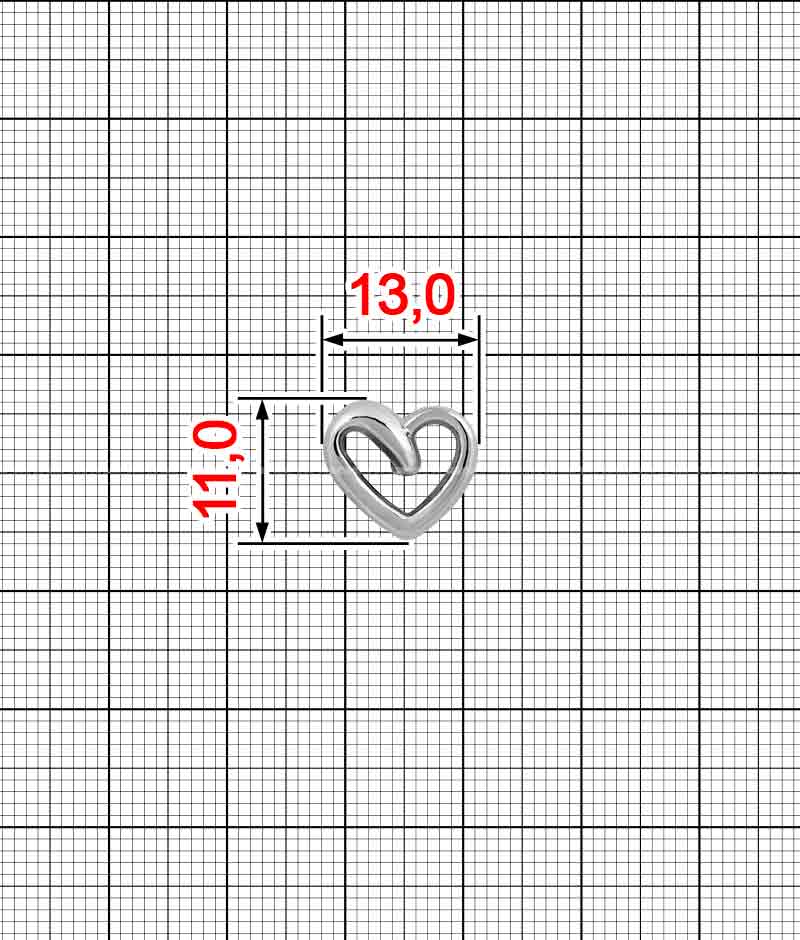 Ґудзик серце K.FM-4134-13